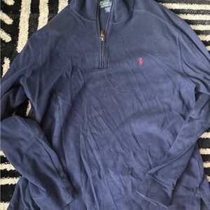 Ralph Lauren Men's Blue Zip-Up Sweater